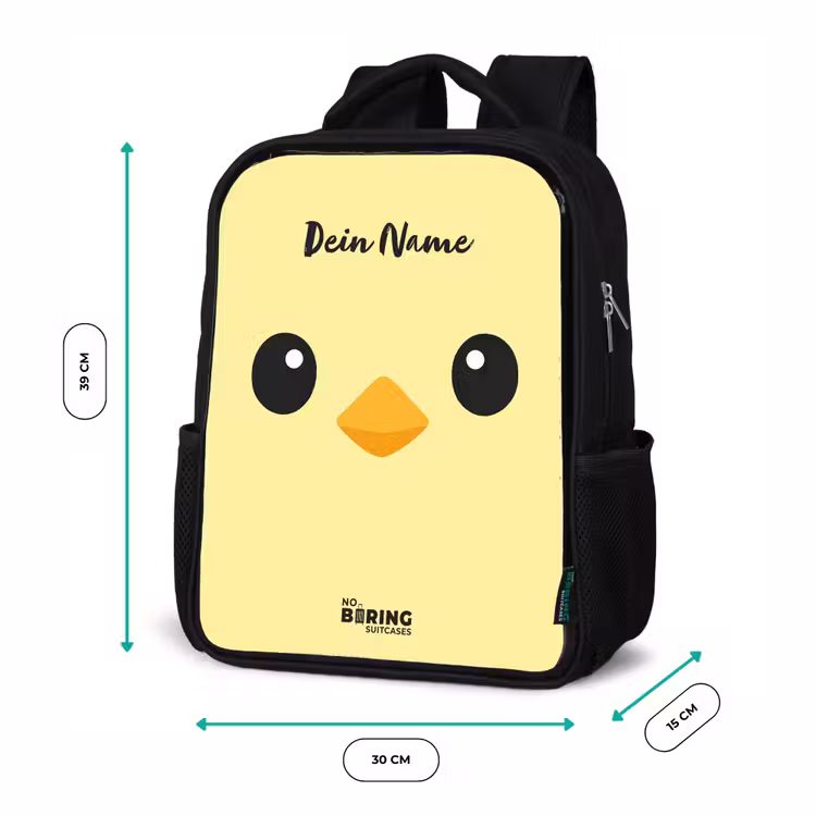 Kinderrucksack - Schwarz - Kawai - Küken - Gelb — 6