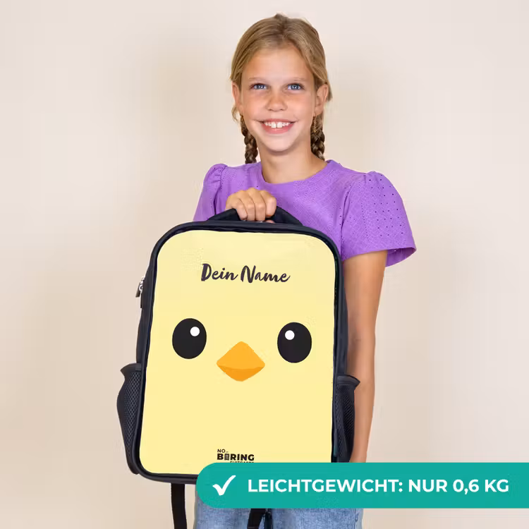 Kinderrucksack - Schwarz - Kawai - Küken - Gelb — 7