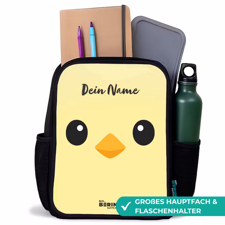 Kinderrucksack - Schwarz - Kawai - Küken - Gelb — 8