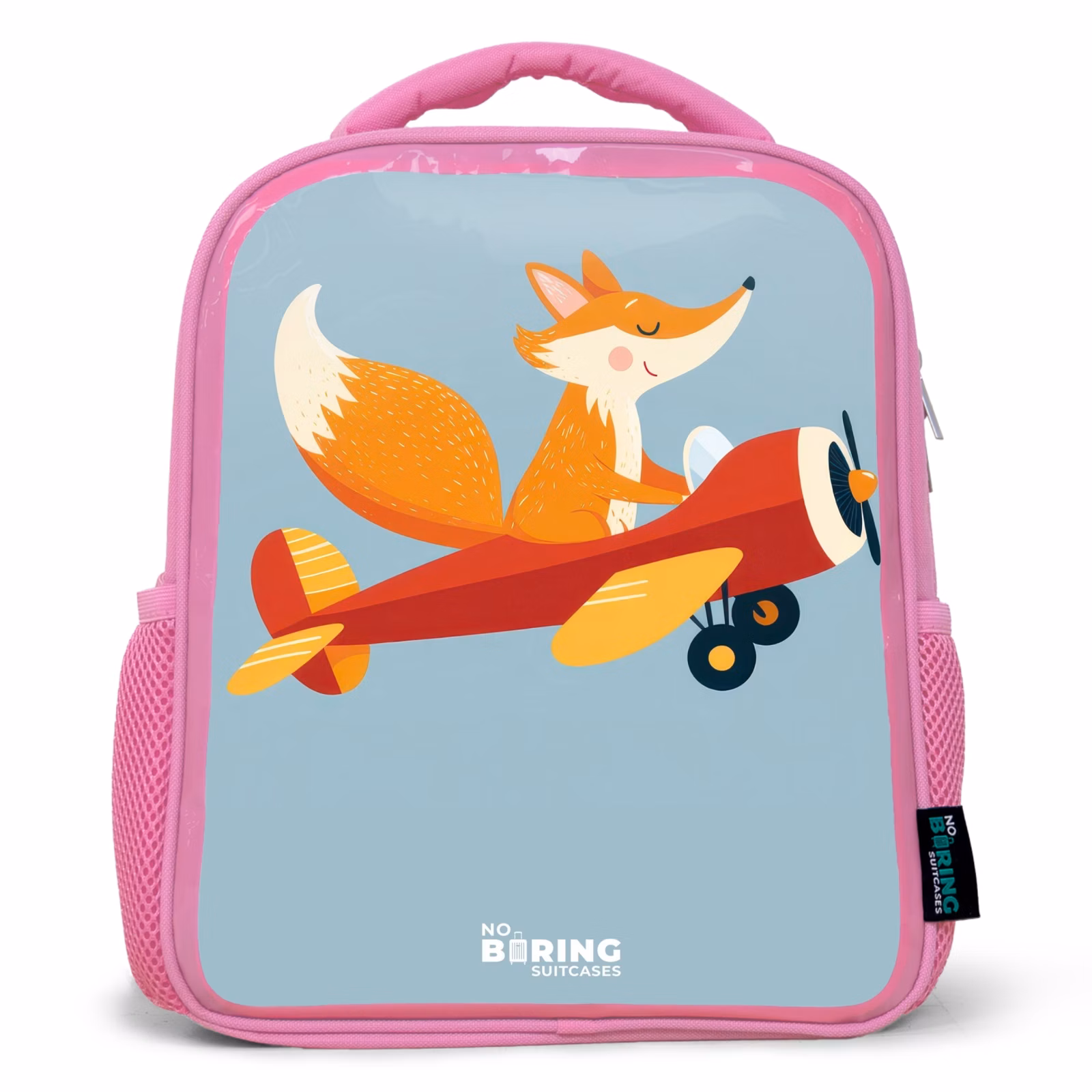 Kinderrucksack - Rosa - Fuchs - Flugzeug - Fliegen — 1