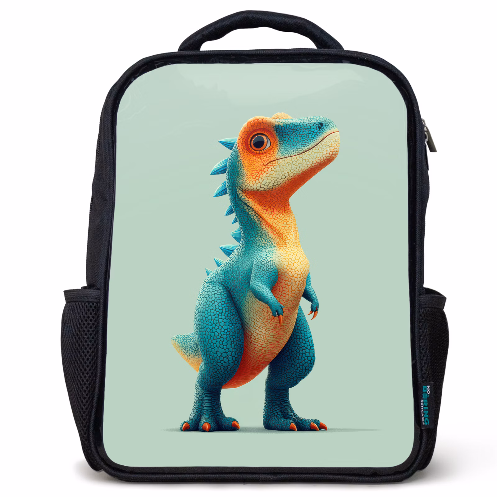 Kinderrucksack - Schwarz - Cartoon - Dino - Orange - Kegelspiel — 1
