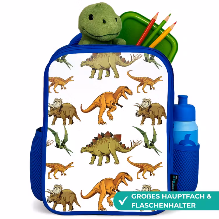 Kinderrucksack - Blau - Dinosaurier - Zeichnung - Jungen - Kinder — 3