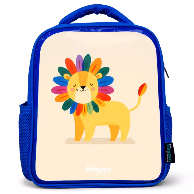 Kinderrucksack - Blau - Löwe - Mähne - Farbenfroh — 1