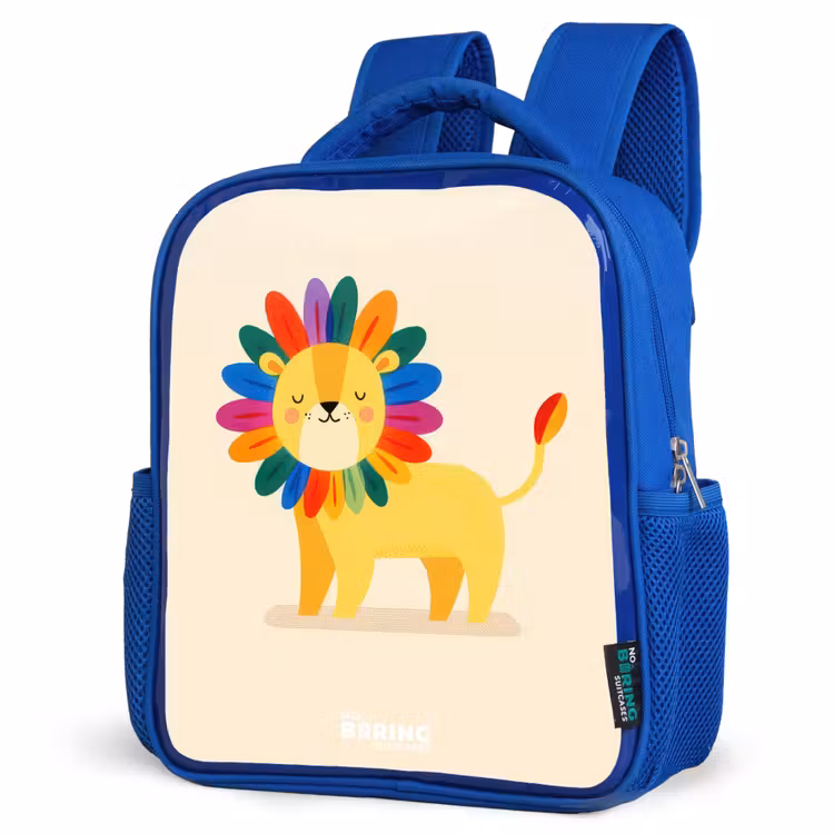 Kinderrucksack - Blau - Löwe - Mähne - Farbenfroh — 7