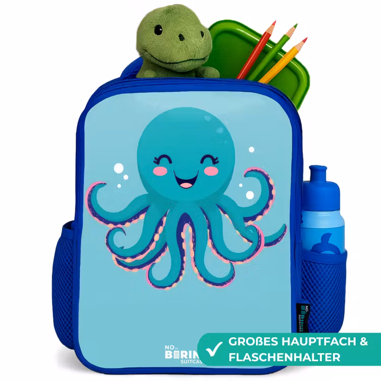 Kinderrucksack - Blau - Oktopus - Wasser - Blau — 3
