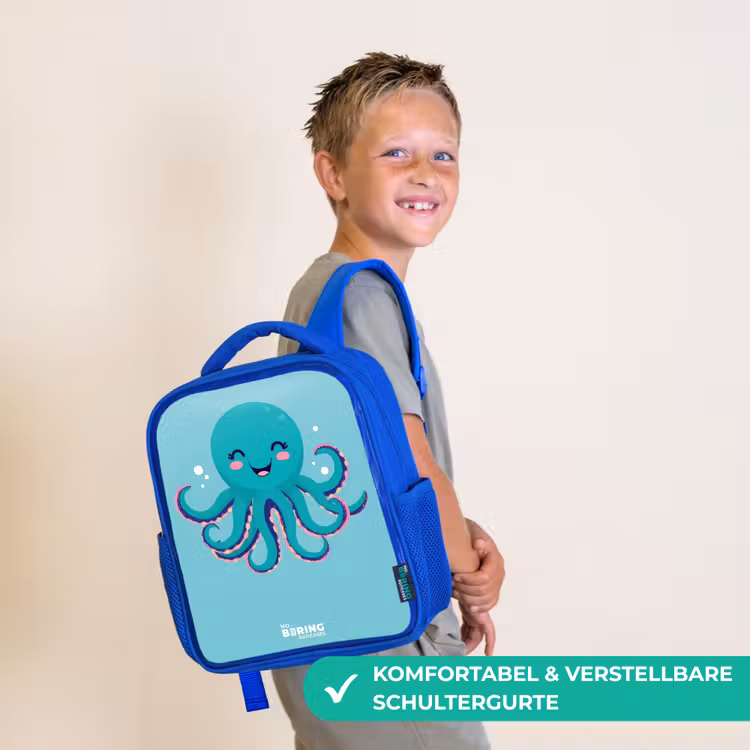 Kinderrucksack - Blau - Oktopus - Wasser - Blau — 5