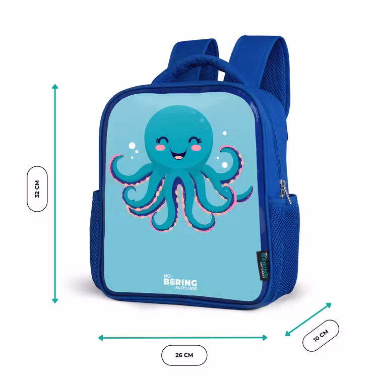 Kinderrucksack - Blau - Oktopus - Wasser - Blau — 6