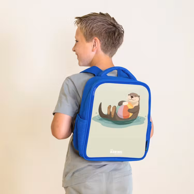 Kinderrucksack - Blau - Otter - Strandball - Wasser — 2