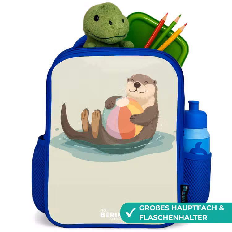 Kinderrucksack - Blau - Otter - Strandball - Wasser — 3