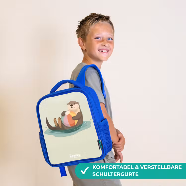 Kinderrucksack - Blau - Otter - Strandball - Wasser — 5