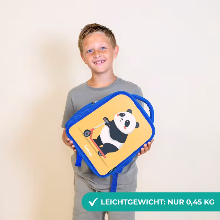 Kinderrucksack - Blau - Panda - Stufe - Gelb — 4