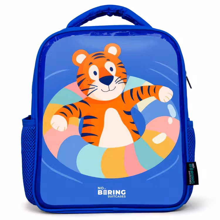 Kinderrucksack - Blau - Tiger - Schwimmband - Wasser — 1