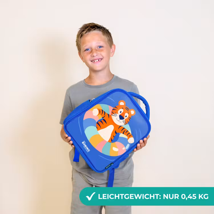 Kinderrucksack - Blau - Tiger - Schwimmband - Wasser — 4