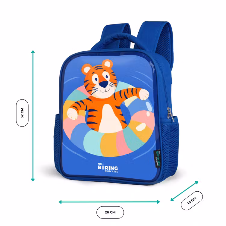 Kinderrucksack - Blau - Tiger - Schwimmband - Wasser — 6