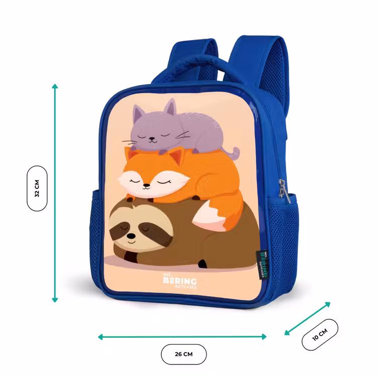Kinderrucksack - Blau - Tiere - Schlafen - Gemeinsam — 6
