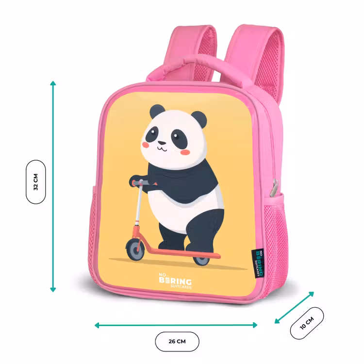 Kinderrucksack - Rosa - Panda - Stufe - Gelb — 2