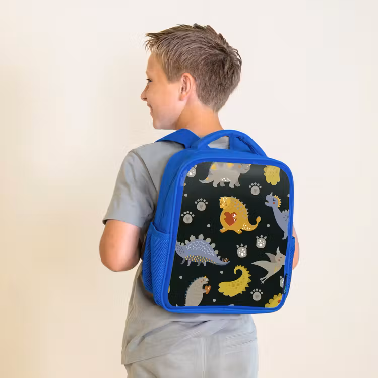 Kinderrucksack - Blau - Dino - Kinder - Schnittmuster - Jungen - Mädchen - Dinosaurier — 2