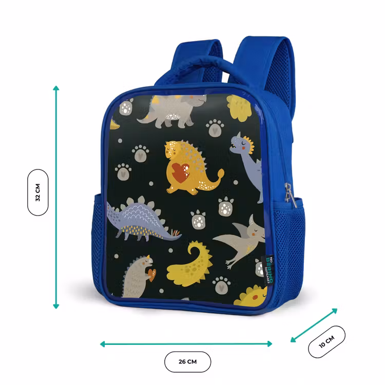Kinderrucksack - Blau - Dino - Kinder - Schnittmuster - Jungen - Mädchen - Dinosaurier — 6