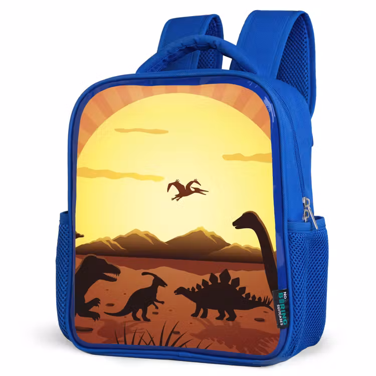 Kinderrucksack - Blau - Dino - Sonne - Natur - Zeichnung - Kinder - Jungen — 7