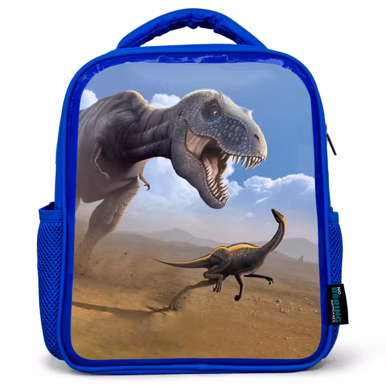 Kinderrucksack - Blau - Dino - Wildtiere - Zeichnung - Kinder - Jungen — 1