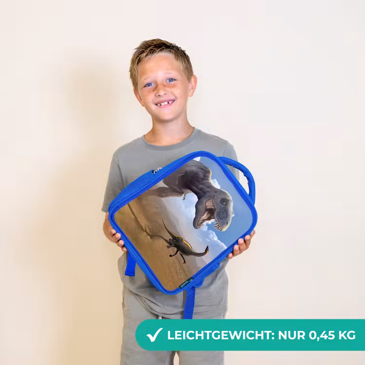Kinderrucksack - Blau - Dino - Wildtiere - Zeichnung - Kinder - Jungen — 4