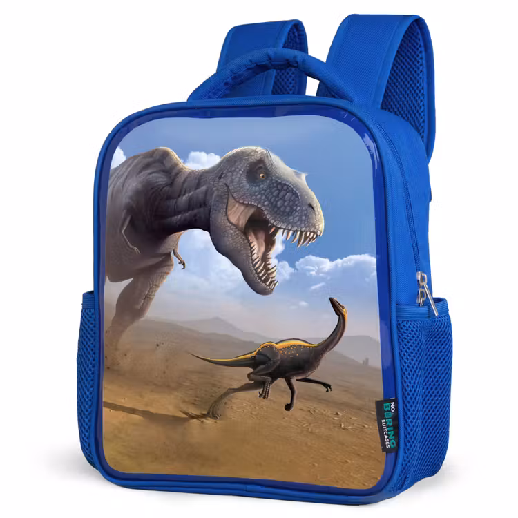 Kinderrucksack - Blau - Dino - Wildtiere - Zeichnung - Kinder - Jungen — 7