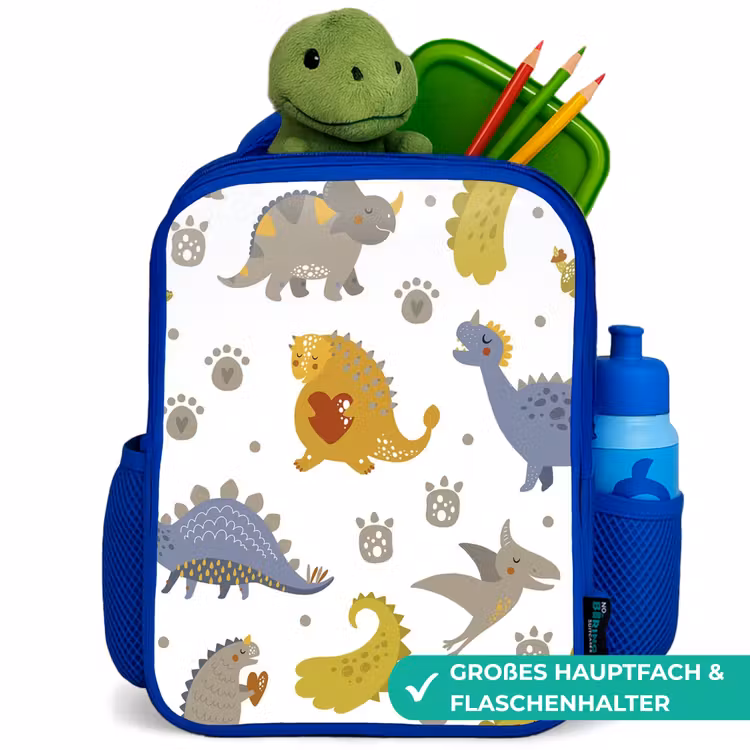 Kinderrucksack - Blau - Dinosaurier - Kinder - Design - Jungen - Mädchen — 3