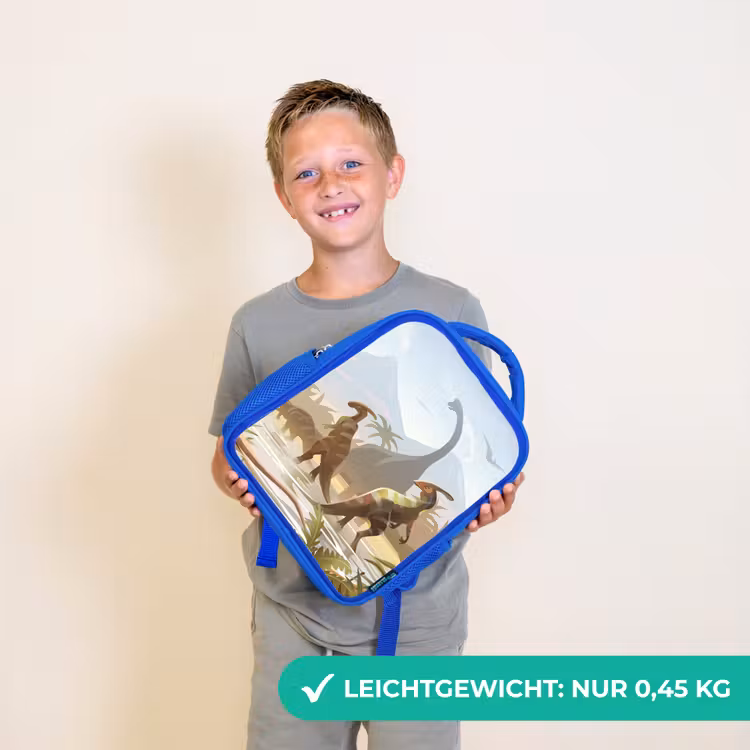 Kinderrucksack - Blau - Dinosaurier - Landschaft - Tropisch - Kinder - Jungen — 4