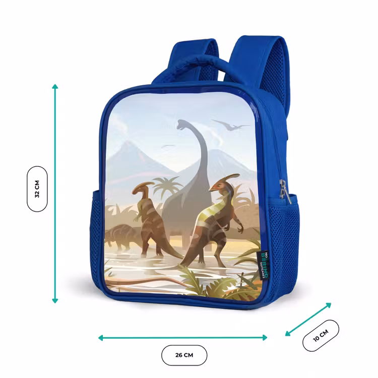 Kinderrucksack - Blau - Dinosaurier - Landschaft - Tropisch - Kinder - Jungen — 6