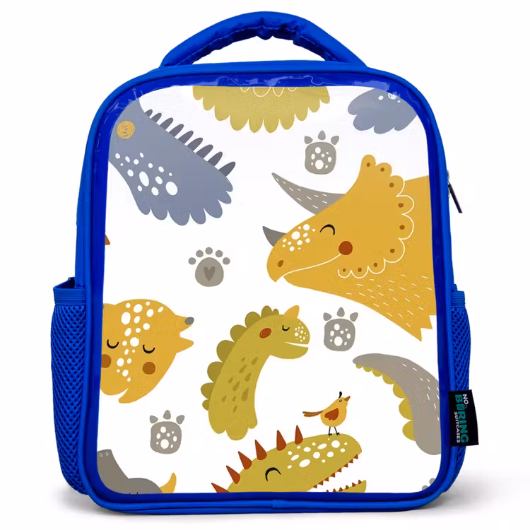 Kinderrucksack - Blau - Dinosaurier - Muster - Jungen - Dino - Kinder — 1