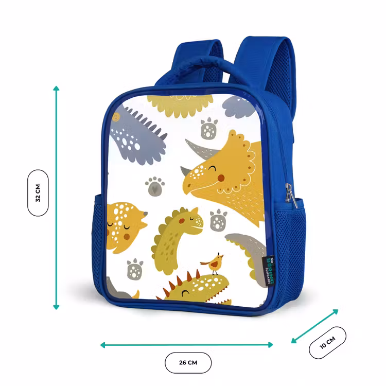Kinderrucksack - Blau - Dinosaurier - Muster - Jungen - Dino - Kinder — 6