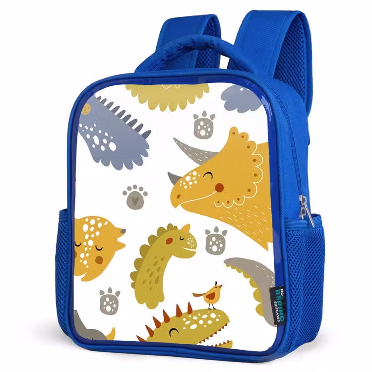 Kinderrucksack - Blau - Dinosaurier - Muster - Jungen - Dino - Kinder — 7