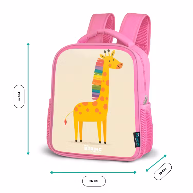 Kinderrucksack - Rosa - Giraffe - Tier - Farbenfroh — 2