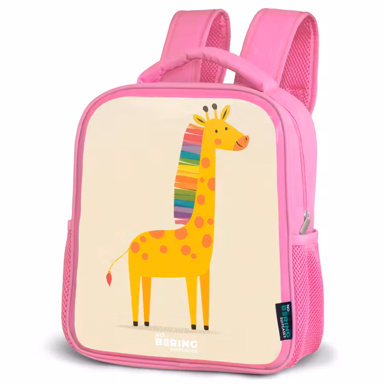 Kinderrucksack - Rosa - Giraffe - Tier - Farbenfroh — 4