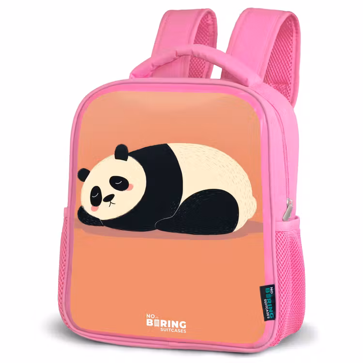 Kinderrucksack - Rosa - Panda - Schlafend - Orange — 4