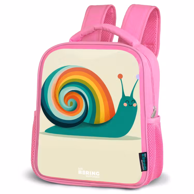 Kinderrucksack - Rosa - Schnecke - Regenbogen - Farbenfroh — 4