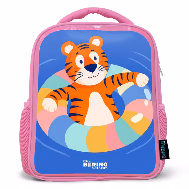 Kinderrucksack - Rosa - Tiger - Schwimmband - Wasser — 1