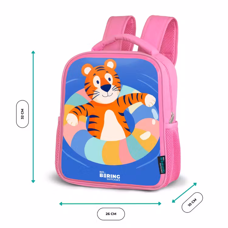 Kinderrucksack - Rosa - Tiger - Schwimmband - Wasser — 2