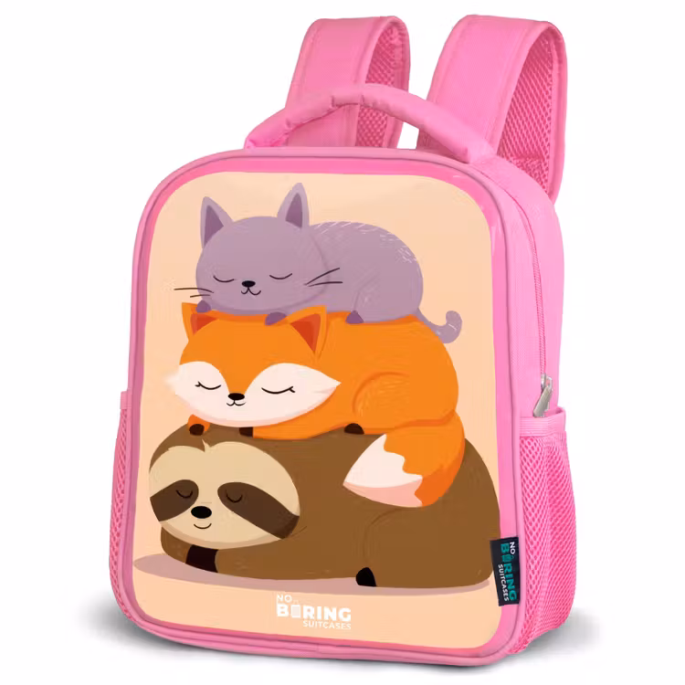 Kinderrucksack - Rosa - Tiere - Schlafen - Gemeinsam — 4