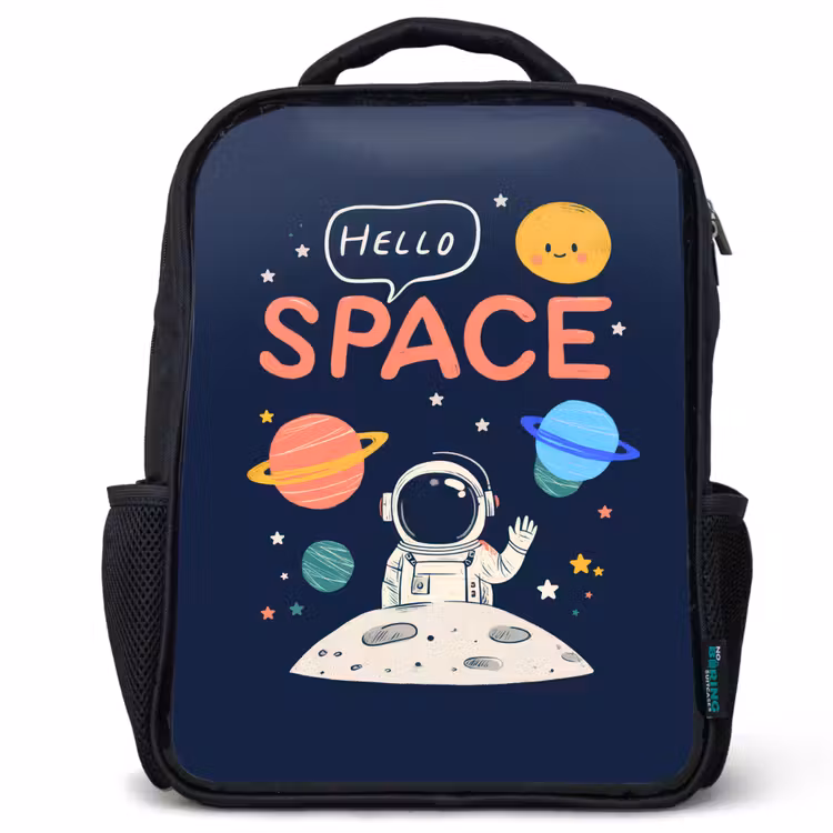 Kinderrucksack - Schwarz - Astronaut - Weltraum - Planeten — 1