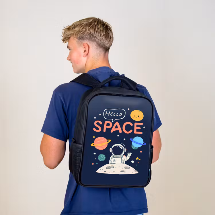 Kinderrucksack - Schwarz - Astronaut - Weltraum - Planeten — 3