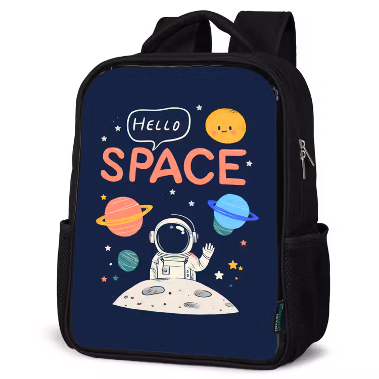 Kinderrucksack - Schwarz - Astronaut - Weltraum - Planeten — 4