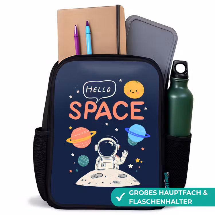 Kinderrucksack - Schwarz - Astronaut - Weltraum - Planeten — 8