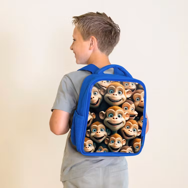 Kinderrucksack - Blau - Affenhiebe — 2