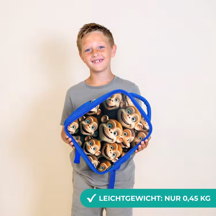 Kinderrucksack - Blau - Affenhiebe — 4