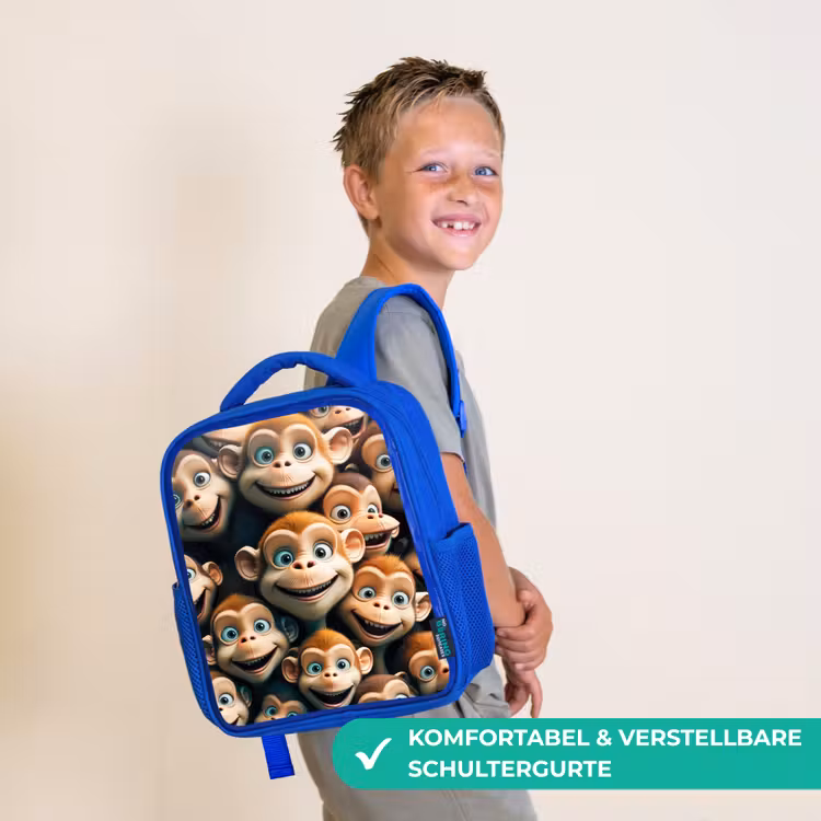 Kinderrucksack - Blau - Affenhiebe — 5
