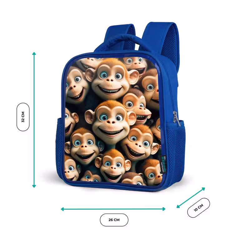 Kinderrucksack - Blau - Affenhiebe — 6