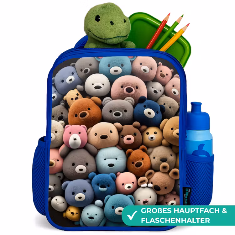 Kinderrucksack - Blau - Bärenparty — 3