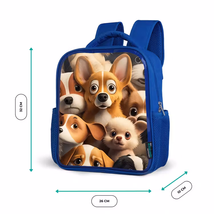 Kinderrucksack - Blau - Glückliche Hunde — 6