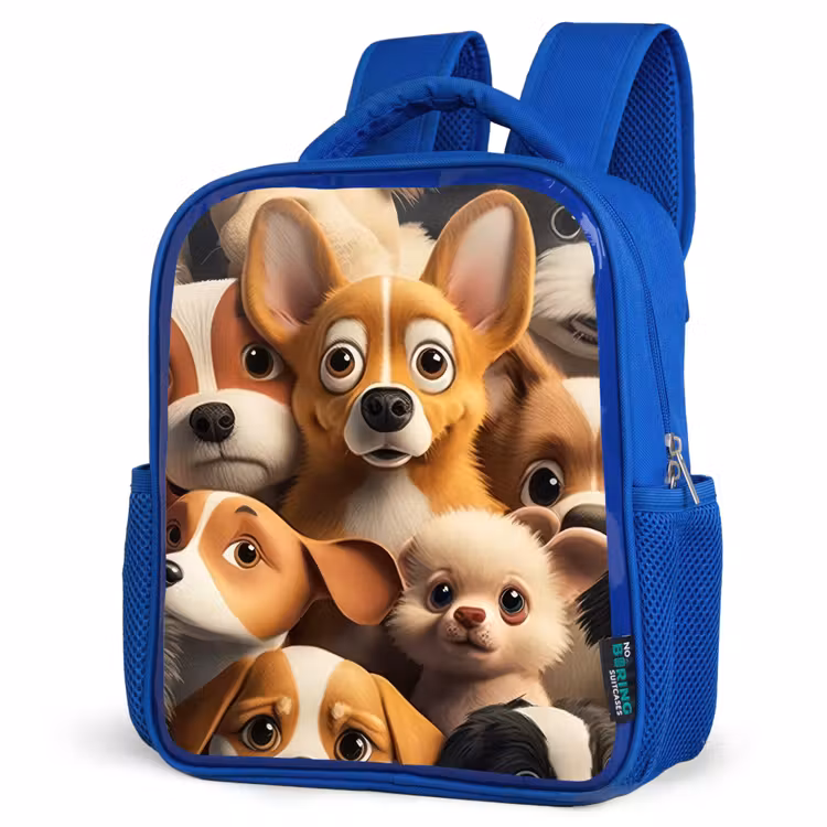 Kinderrucksack - Blau - Glückliche Hunde — 7